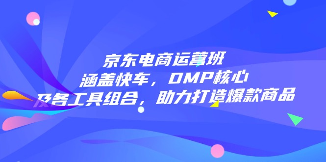 京东电商运营班：涵盖快车，DMP核心及各工具组合，助力打造爆款商品-一个公司创业项目 - 淘金吧