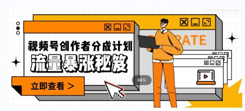 一条视频收益3000+，一条作品涨粉2000+，视频号流量爆炸·的秘籍-一个公司创业项目 - 淘金吧