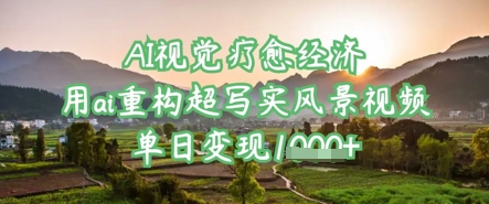 AI视觉疗愈经济：用ai重构超写实风景视频，单日变现多张-一个公司创业项目 - 淘金吧