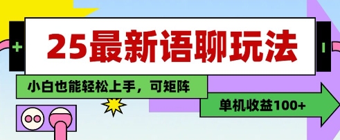 25年最新语聊玩法,纯手工,单机收益100+,小白也能轻松上手,可矩阵操作-一个公司创业项目 - 淘金吧