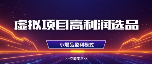 虚拟项目高利润选品方法,做好单店利润1W+,可多店倍增利润-一个公司创业项目 - 淘金吧