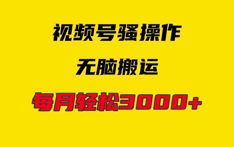 (9968期)4月最新视频号无脑爆款玩法，挂机纯搬运，每天轻松3000+-一个公司创业项目 - 淘金吧