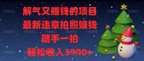 解气又挣钱的项目,最新违章拍照挣钱,随手一拍,轻松收入多张【揭秘】-一个公司创业项目 - 淘金吧