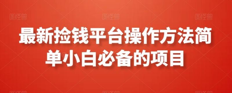 最新捡钱平台操作方法简单小白必备的项目-一个公司创业项目 - 淘金吧