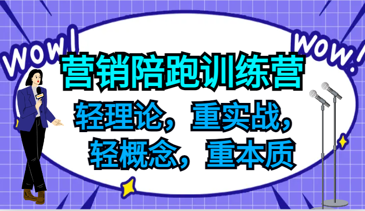 营销陪跑训练营，轻理论，重实战，轻概念，重本质，适合中小企业和初创企业的老板-一个公司创业项目 - 淘金吧