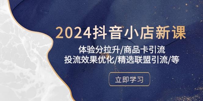 2024抖音小店新课，体验分拉升/商品卡引流/投流效果优化/精选联盟引流/等-一个公司创业项目 - 淘金吧