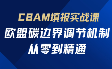 欧盟CBAM填报实战从零到精通-一个公司创业项目 - 淘金吧