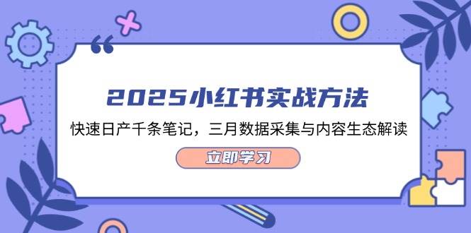 2025小红书实战方法,快速日产千条笔记,三月数据采集与内容生态解读-一个公司创业项目 - 淘金吧