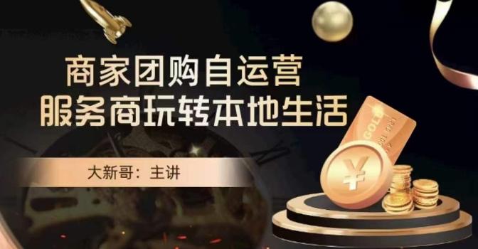 大新哥·商家团购自运营-玩转本地生活-一人公司创业项目 - 淘金吧