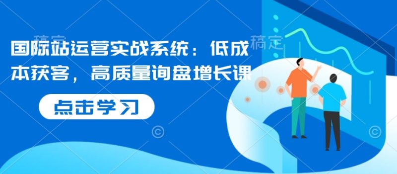 国际站运营实战系统:低成本获客,高质量询盘增长课-一个公司创业项目 - 淘金吧