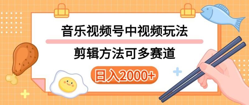 多种玩法音乐中视频和视频号玩法，讲解技术可多赛道。详细教程+附带素…-一个公司创业项目 - 淘金吧