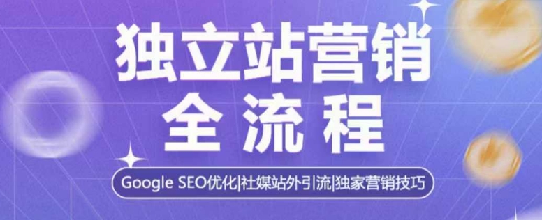 独立站营销全流程，Google SEO优化，社媒站外引流，独家营销技巧-一个公司创业项目 - 淘金吧