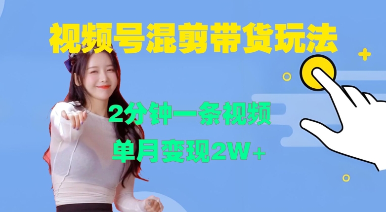 视频号混剪玩法，2分钟一条视频，单月变现2W+【揭秘】-一个公司创业项目 - 淘金吧