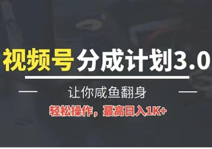 24年视频号冷门蓝海赛道,操作简单,单号收益可达四位数-一个公司创业项目 - 淘金吧