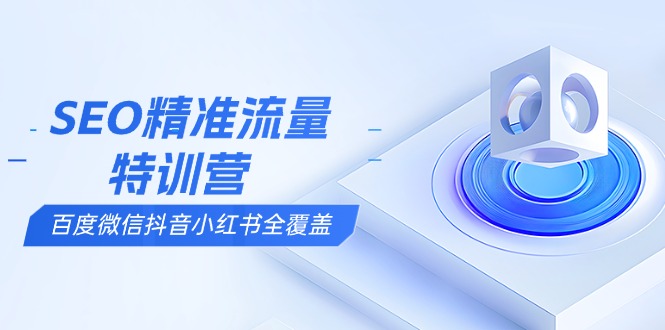 SEO精准流量特训营,百度微信抖音小红书全覆盖,带你搞懂搜索优化核心技巧-一个公司创业项目 - 淘金吧