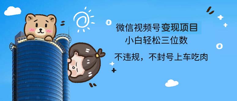 2024最新微信视频号变现项目，小白轻松月入四位数-一个公司创业项目 - 淘金吧