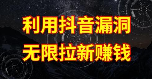 利用抖音链接漏洞，无限拉新赚钱【漏洞原理+操作流程】【揭秘】-一个公司创业项目 - 淘金吧