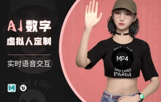 Ai数字人虚拟(智能体)实时语音交互特训营,自行定制超写实角色AI数字人交互技术-一个公司创业项目 - 淘金吧