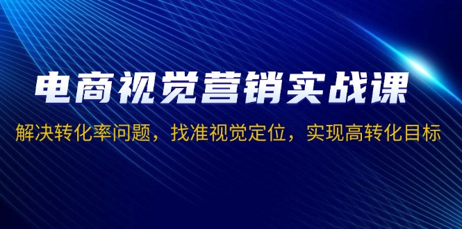 电商视觉营销实战课,解决转化率问题,找准视觉定位,实现高转化目标-一个公司创业项目 - 淘金吧