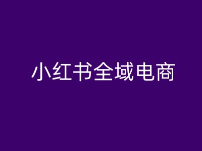 小红书全域电商，小红书电商教程-一个公司创业项目 - 淘金吧