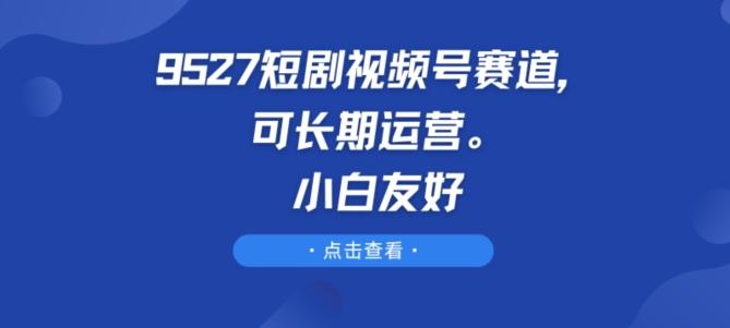 9527短剧视频号赛道，可长期运营，小白友好【揭秘】-一个公司创业项目 - 淘金吧