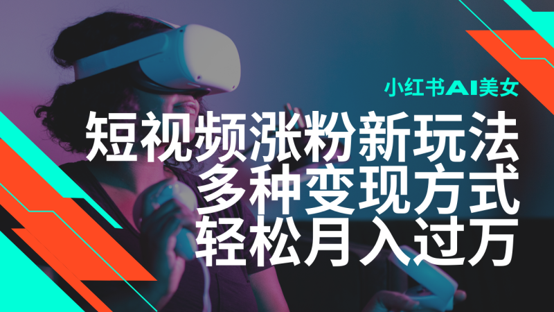 最新风口蓝海项目，小红书AI美女短视频涨粉玩法，多种变现方式轻松月入…-一个公司创业项目 - 淘金吧