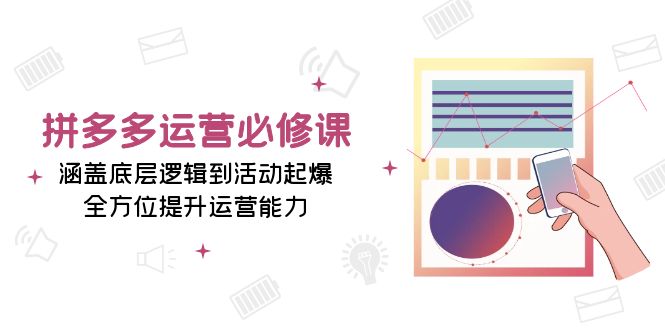 拼多多运营必修课：涵盖底层逻辑到活动起爆，全方位提升运营能力-一个公司创业项目 - 淘金吧