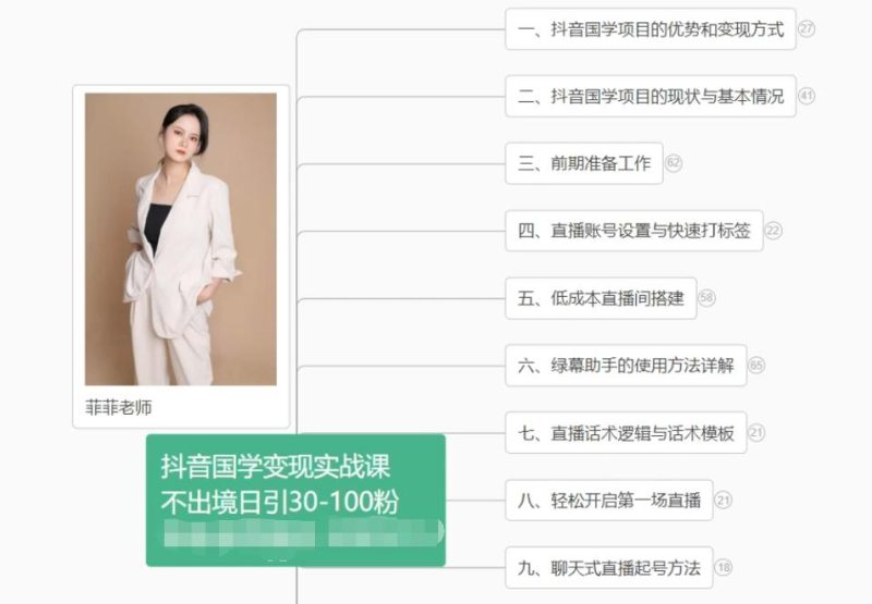 抖音国学变现项目:不出境日引30-100粉实战课程-一个公司创业项目 - 淘金吧