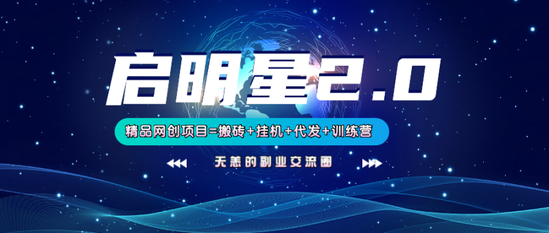 【启明星2.0】25个搬砖挂机代发精品项目,上线训练营,新模式新选择-一人公司创业项目 - 淘金吧