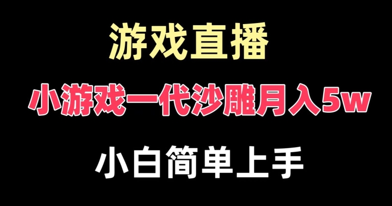 玩小游戏一代沙雕月入5w，爆裂变现，快速拿结果，高级保姆式教学【揭秘】-一人公司创业项目 - 淘金吧