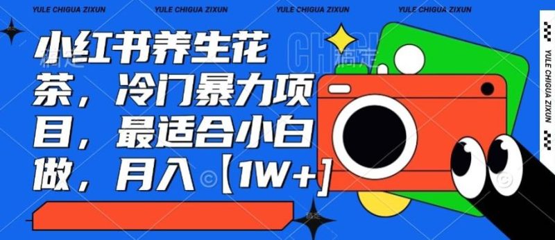 小红书养生花茶，冷门暴力项目，最适合小白做，月入【1W+】-一人公司创业项目 - 淘金吧