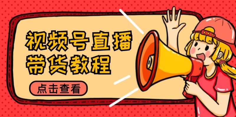 视频号直播带货教程：选品思路与话术拆解/掌握多种带货套路/提升直播效果-一个公司创业项目 - 淘金吧
