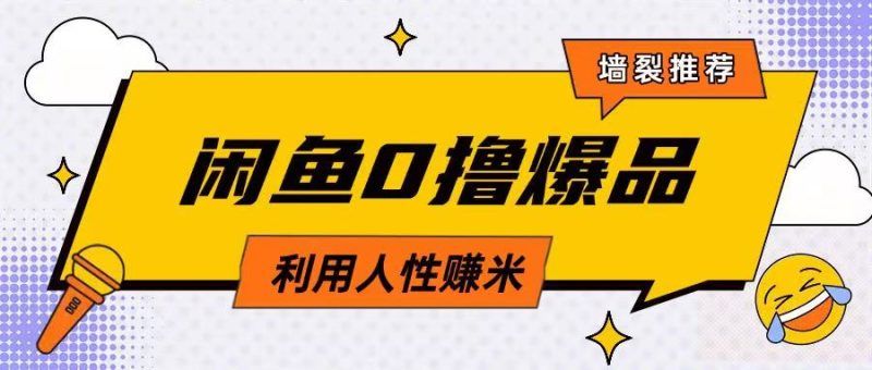 咸鱼0撸玩法利用人性售卖商品达到日挣2张的效果-一个公司创业项目 - 淘金吧