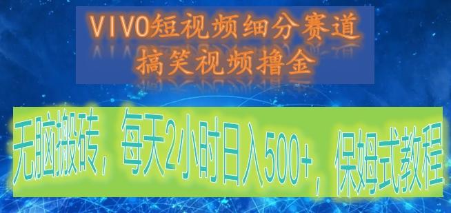 VIVO短视频细分赛道,搞笑视频撸金,无脑搬砖,每天2小时日入500+,保姆式教程-一人公司创业项目 - 淘金吧