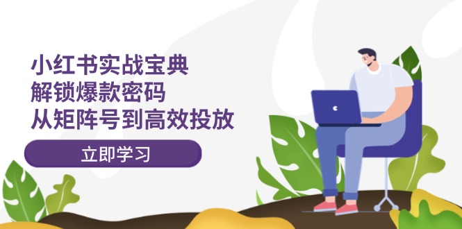 小红书实战宝典：解锁爆款密码，从矩阵号到高效投放-一个公司创业项目 - 淘金吧