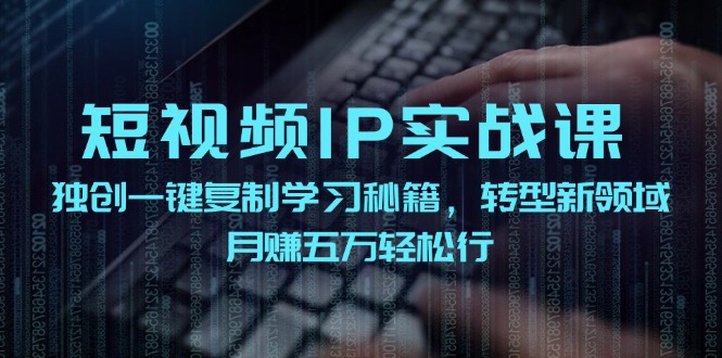 短视频IP实战课，独创一键复制学习秘籍，转战新领域，月赚五万轻松行-一个公司创业项目 - 淘金吧