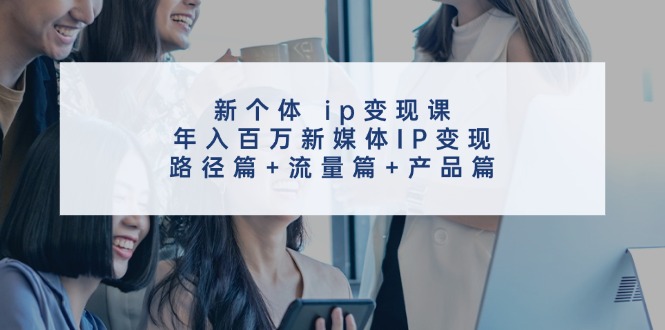 新个体ip变现课,年入百万新媒体IP变现,路径篇+流量篇+产品篇-一人公司创业项目 - 淘金吧