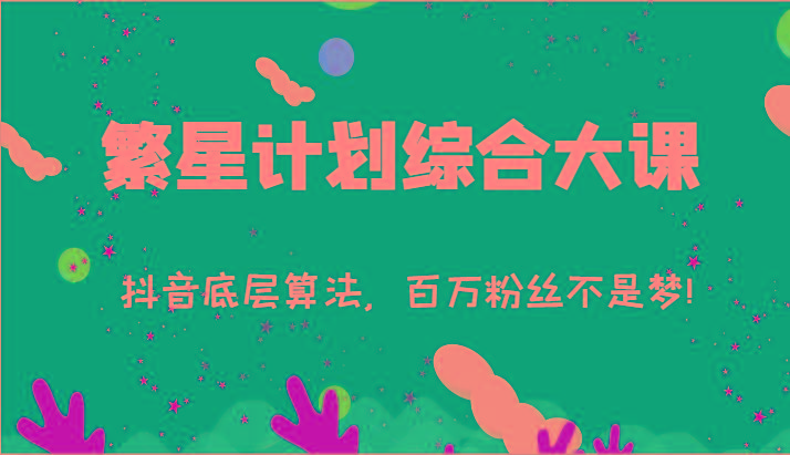 2024繁星计划综合大课：抖音底层算法，百万粉丝不是梦!(77节)-一人公司创业项目 - 淘金吧