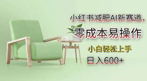 小红书减肥AI新赛道,零成本易操作,日入多张,小白轻松上手【揭秘】-一人公司创业项目 - 淘金吧