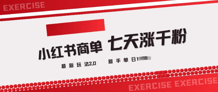 小红书商单2.0最新玩法，3天涨千粉单日变现多张-一人公司创业项目 - 淘金吧