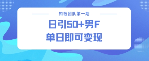 男粉引流新方法不违规，当日即可变现-淘金吧副业资源站