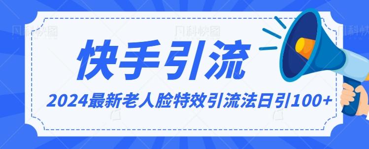 2024全网最新讲解老人脸特效引流方法，日引流100+，制作简单，保姆级教程【揭秘】-一人公司创业项目 - 淘金吧