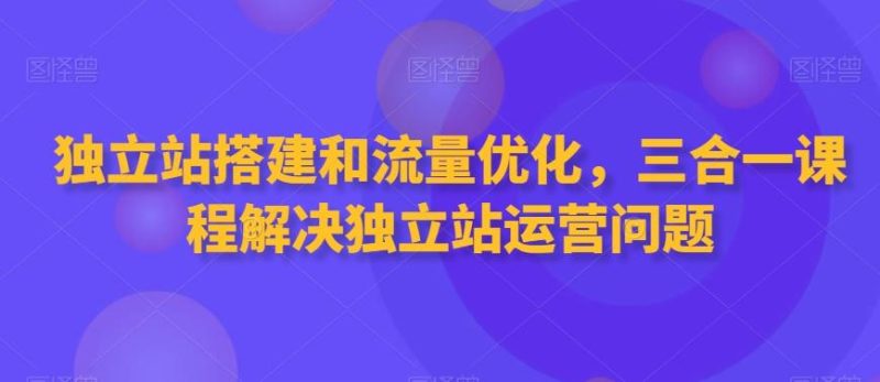 独立站搭建和流量优化,三合一课程解决独立站运营问题-一人公司创业项目 - 淘金吧
