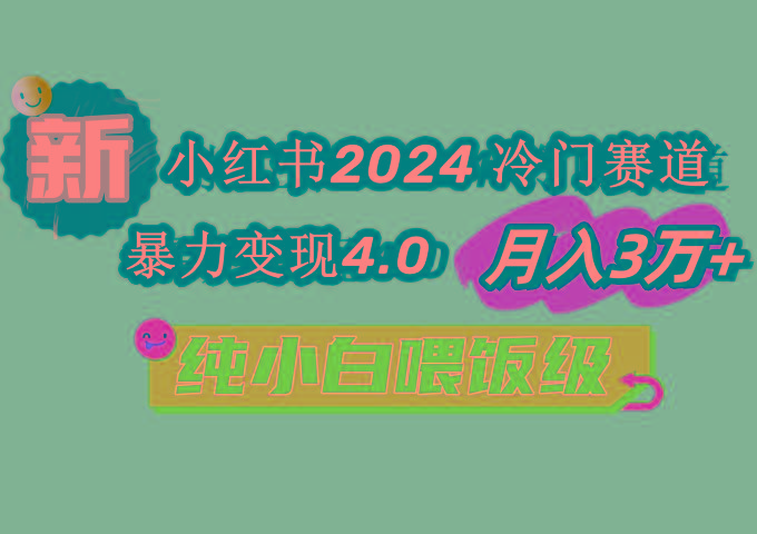 小红书2024冷门赛道 月入3万+ 暴力变现4.0 纯小白喂饭级-一人公司创业项目 - 淘金吧