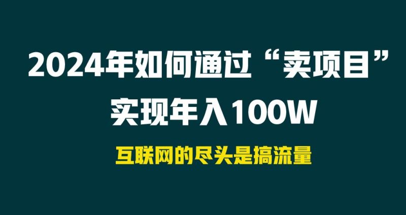2024年如何通过“卖项目”实现年入100W-淘金吧副业资源站