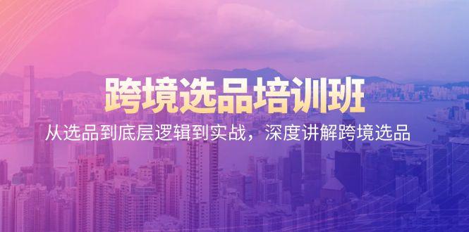跨境选品培训班：从选品到底层逻辑到实战，深度讲解跨境选品-一人公司创业项目 - 淘金吧