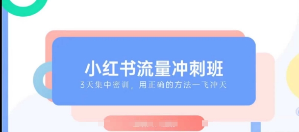 小红书流量冲刺班2025，最懂小红书的女人，快速教你2025年入局小红书-淘金吧副业资源站
