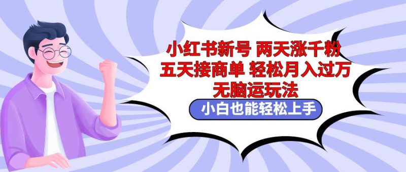 小红书新号两天涨千粉五天接商单轻松月入过万 无脑搬运玩法 小白也能轻…-一人公司创业项目 - 淘金吧