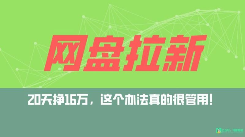 网盘拉新+私域全自动玩法,0粉起号,小白可做,当天见收益,已测单日破5000-一人公司创业项目 - 淘金吧
