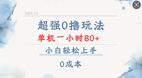 超强0撸玩法 录录数据 单机 一小时轻松80+ 小白轻松上手 简单0成本【仅揭秘】-一人公司创业项目 - 淘金吧